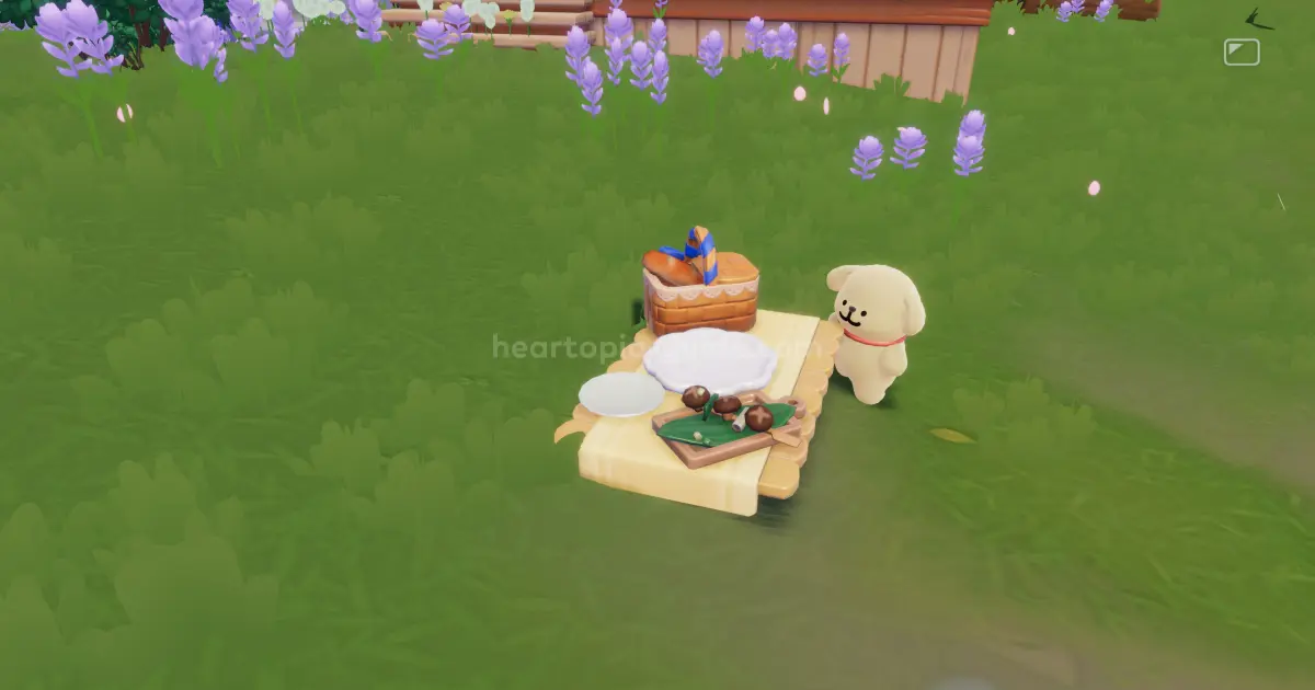 モルチーズとレトリバーのエサ入れは森の島（バス停あり）に設置