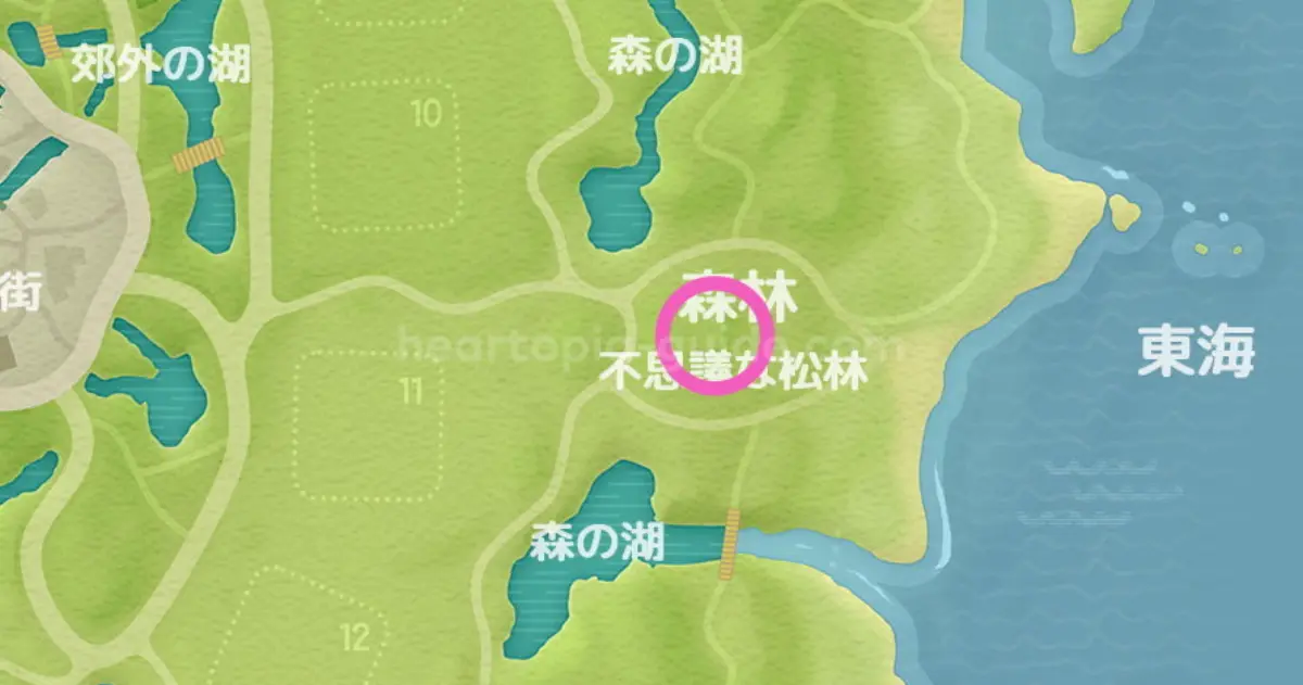 オークの木のマップ