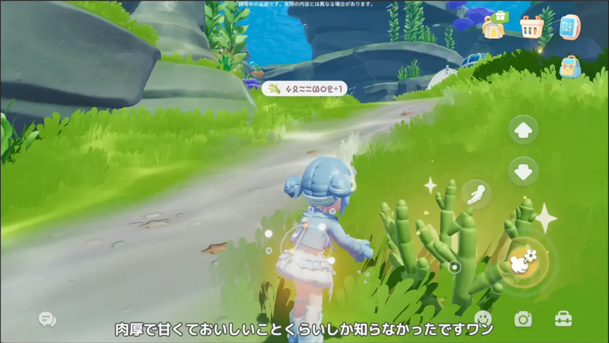 海底の素材を採集する