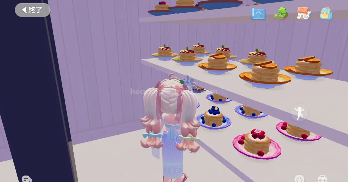 中に入って食糧庫を眺める